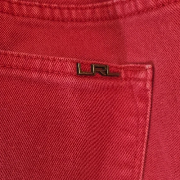 Lauren Ralph Lauren Red Straight Leg Jeans Size 14 Classic Straight Fit - Picture 8 of 12
